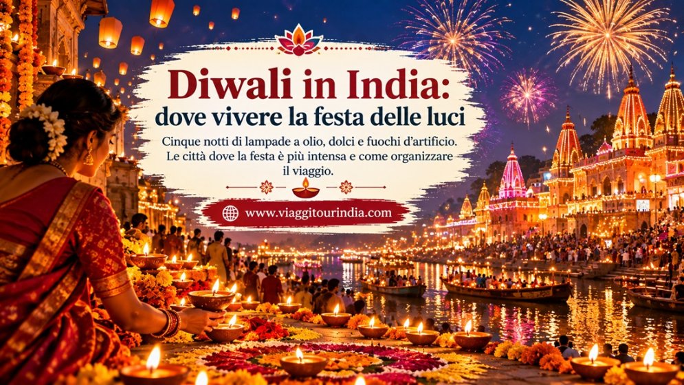 Viaggi in India: lampade a olio accese durante la festa di Diwali