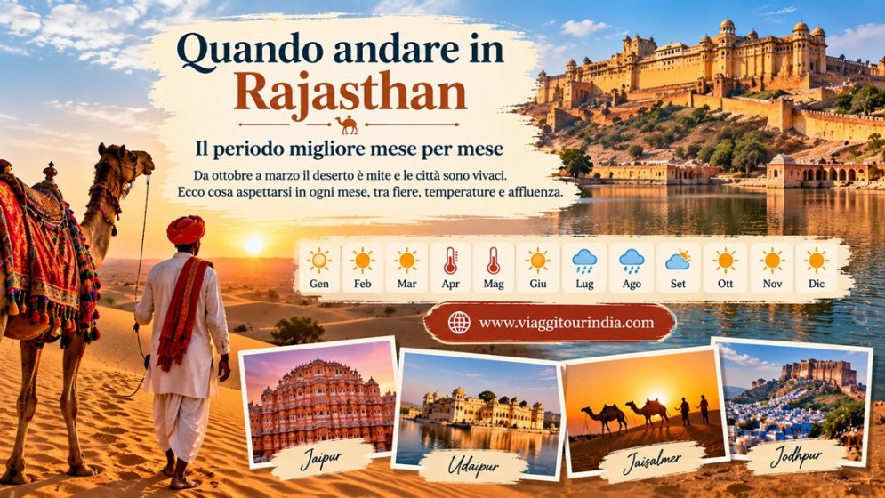 Viaggi in Rajasthan: dune del deserto del Thar al tramonto